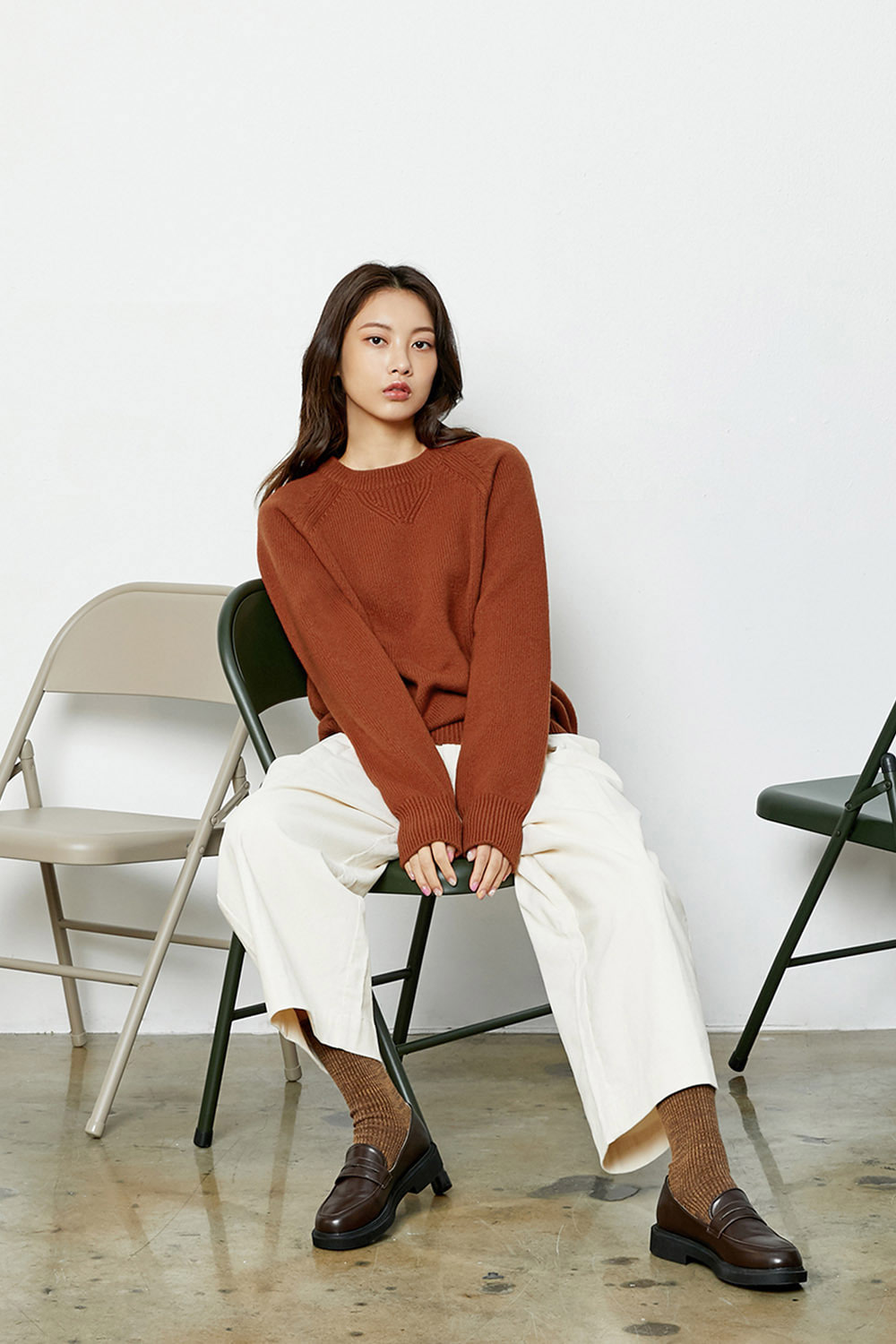 AIR WOOL PULL-OVER_brick (woman)