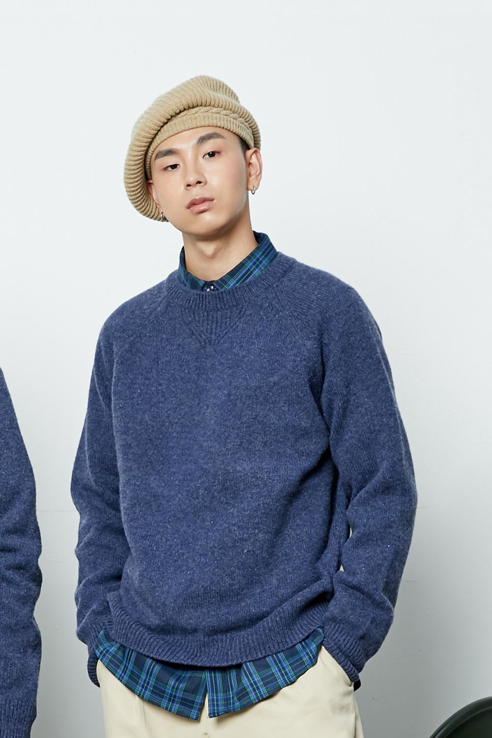 AIR WOOL PULL-OVER_blue (man)