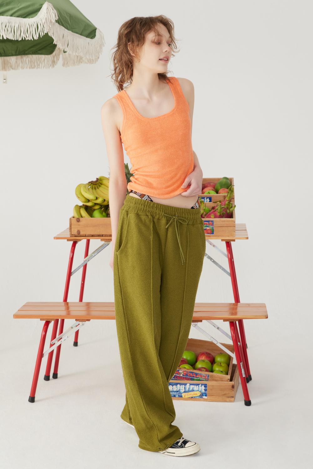 TERRY 2-WAY JOGGER PANTS_Olive