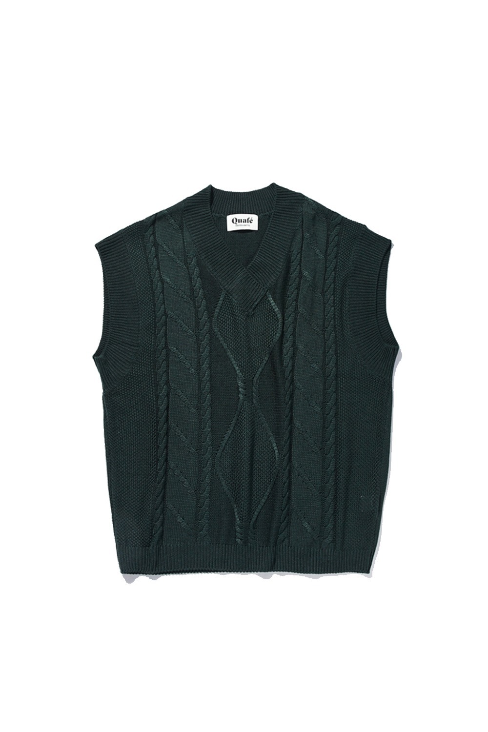 [REFURB] CABLE KNIT VEST_green